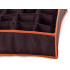 Veļas un zeķu organizators ar 16 nodalījumiem, brūns, 35cm x 28cm x 10cm