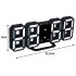 Elektroniskais LED modinātājs ar termometru, melns, 01458_B, 9 cm x 23,3 cm