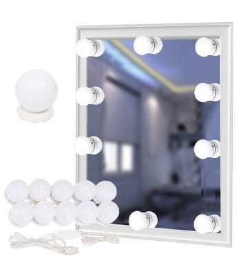 Led lampiņu komplekts spogulim un tualetes galdiņam, 10 gab.