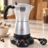 Elektriskā moka kafijas kanna, sudrabkrāsas, 6 tasītēm, 300 ml