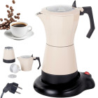 Elektriskā moka kanna kafijas pagatavošanai, smilškrāsas, 6 tasītēm, 300 ml