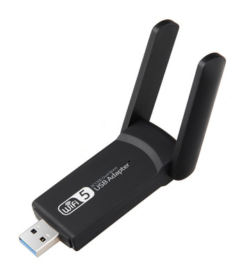 Wi-Fi tīkla adapteris ar antenu, USB 3.0, divjoslu, 1300 Mbps