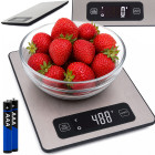 Elektroniskie virtuves svari no nerūsējošā tērauda ar LCD displeju, līdz 5 kg