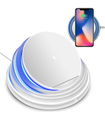 Bezvadu Qi induktīvais ātrās uzlādes lādētājs, USB-C, 10 W