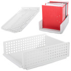Biroja dokumentu un mapju organizators, balts, 44 × 30 × 13 cm