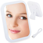 Kosmētiskais spogulis ar LED apgaismojumu, 15cm x 20cm