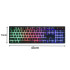 Spēļu tastatūra ar RGB LED apgaismojumu, klusajiem membrānas taustiņiem un USB savienojumu, 06207, 43cm x 13cm x 2,5cm