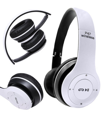 Bezvadu austiņas ar Bluetooth, mikrofonu un MP3 atskaņotāju P47