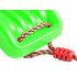 Zaļas plastmasas dārza šūpoles bērniem ar regulējamām virvēm, 44cm x 17cm x 7,5cm