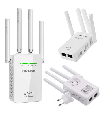 Jaudīgs wifi signāla pastiprinātājs ar wps, 300 Mb/s