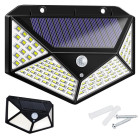 Saules lampa ar kustības un krēslas sensoru, 100 LED