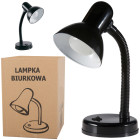 Regulējama galda lampa mācībām un lasīšanai, melna