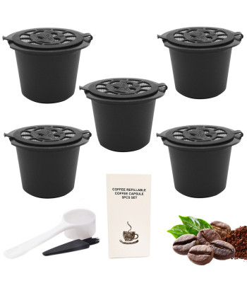 Atkārtoti lietojamas kafijas kapsulas Nespresso kafijas automātiem, 5 gab.