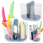 Virtuves galda piederumu organizators ar notecinātāju, 16cm x 10cm x 13cm
