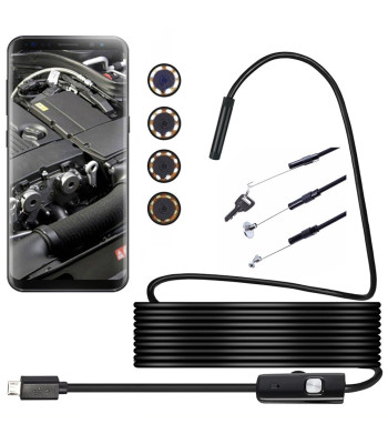 Endoskopa inspekcijas kamera Android un PC, USB, LED, 5 m