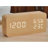 Elektroniskais modinātājpulkstenis ar termometru un higrometru, USB, 15 × 7 × 4 cm