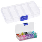 Sīkumu organizators skrūvēm un zālēm, 4–10 nodalījumi, 13cm x 7cm x 2cm