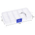 Sīkumu organizators skrūvēm un zālēm, 4–10 nodalījumi, 13cm x 7cm x 2cm