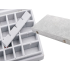 Rotaslietu kastīte-organizators ar stikla vāku, pelēka, 20 × 15 × 5,2 cm