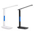 LED galda lampa ar USB, Qi lādētāju un pulksteni