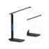 LED galda lampa ar USB, Qi lādētāju un pulksteni