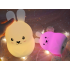 Bērnu silikona led naktslampiņa truša formā ar pieskāriena vadību un pulti