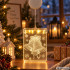 Ziemassvētku LED vitrāžas dekors logam ar zvaniem, 11,5 × 17 × 1,5 cm