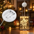 LED Ziemassvētku vitrāžas dekors logam ar Ziemassvētku vecīti, 17 × 11,5 cm