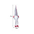 Ziemassvētku rūķis ar lokāmu cepuri, pelēks – 26010_SZ, 50cm × 15cm