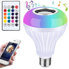Krāsaina LED RGB spuldze ar Bluetooth skaļruni un tālvadības pulti, E27
