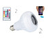 Krāsaina LED RGB spuldze ar Bluetooth skaļruni un tālvadības pulti, E27