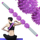 Masāžas rullītis mugurai un ķermenim ar 360° rotējošām lodītēm, 52 cm