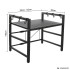 Regulējams virtuves plaukts mikroviļņu krāsnij, melns, 33–62 cm