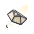 Saules lampa ar krēslas un kustības sensoru, 100 LED COB