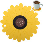 Silikona paliktnis katliem, krūzēm un pannām ar saulespuķes rakstu, 5cm x 5cm
