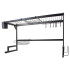 Trauku žāvēšanas statīvs virs izlietnes ar piederumu organizatoru, loft stilā, 85 × 32,5 × 52 cm