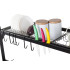 Trauku žāvēšanas statīvs virs izlietnes ar piederumu organizatoru, loft stilā, 85 × 32,5 × 52 cm