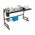 Trauku žāvēšanas statīvs virs izlietnes ar piederumu organizatoru, loft stilā, 85 × 32,5 × 52 cm