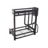 Divlīmeņu virtuves organizators ar galda piederumu žāvētāju, loft stilā, melns, 40 × 35 × 22,5 cm