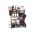 Divlīmeņu virtuves organizators ar galda piederumu žāvētāju, loft stilā, melns, 40 × 35 × 22,5 cm
