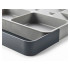 Virtuves piederumu organizators atvilktnei, izvelkams, pelēkos toņos, 28–50 × 39 × 5 cm
