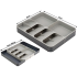 Virtuves piederumu organizators atvilktnei, izvelkams, pelēkos toņos, 28–50 × 39 × 5 cm