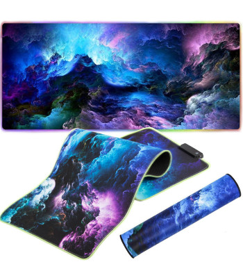 Spēļu peles paliktnis ar led rgb apgaismojumu, 06268, 80cm x 30cm x 0,3cm