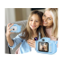 Digitālais bērnu fotoaparāts ar spēlēm un kaķa dizainu, zils