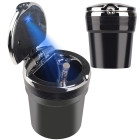 Automašīnas pelnu trauks ar LED apgaismojumu un atkritumu tvertnes funkciju, 7,5cm x 9cm