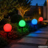 4 saules dārza lampu komplekts ar RGB LED, ieduramas, 10 cm