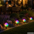 4 saules dārza lampu komplekts ar RGB LED, ieduramas, 10 cm