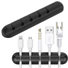 Pašlīmējošs kabeļu organizators rakstāmgaldam ar 5 atverēm