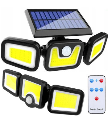 Saules ielu lampa ar kustības un krēslas sensoru, 103 COB