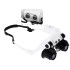Pulksteņmeistara lupas brilles ar 2 led gaismām, 10x, 15x, 20x, 25x